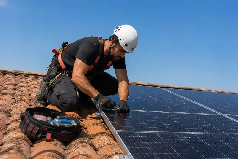 Maintenance et monitoring de panneaux solaires à Lastours